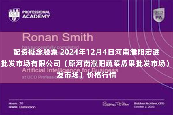 配资概念股票 2024年12月4日河南濮阳宏进农副产品批发市场有限公司（原河南濮阳蔬菜瓜果批发市场）价格行情